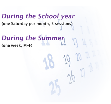 Calendar showing two options for completing workshops